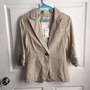NWT Charlotte Russe Striped Linen Blazer